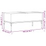 Mesa de centro madera ingeniería metal roble Sonoma 100x50x45cm de , Mesas de centro - Ref: Foro24-845412, Precio: 57,00 €, D...