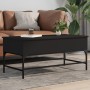 Mesa de centro madera de ingeniería y metal negro 100x50x45 cm de , Mesas de centro - Ref: Foro24-845396, Precio: 60,17 €, De...