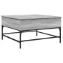 Mesa de centro madera ingeniería metal gris Sonoma 80x80x45 cm de , Mesas de centro - Ref: Foro24-845404, Precio: 82,78 €, De...