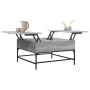 Mesa de centro madera ingeniería metal gris Sonoma 80x80x45 cm de , Mesas de centro - Ref: Foro24-845404, Precio: 82,78 €, De...