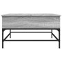 Mesa de centro madera ingeniería metal gris Sonoma 80x80x45 cm de , Mesas de centro - Ref: Foro24-845404, Precio: 82,78 €, De...
