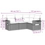 Set de sofás de jardín 4 pzas y cojines ratán sintético gris de , Conjuntos de jardín - Ref: Foro24-3220109, Precio: 279,50 €...