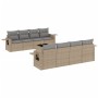Set de sofás de jardín 9 pzas con cojines ratán sintético beige de , Conjuntos de jardín - Ref: Foro24-3219948, Precio: 558,4...
