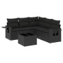 Set de sofás de jardín 6 piezas y cojines ratán sintético negro de , Conjuntos de jardín - Ref: Foro24-3220154, Precio: 391,1...
