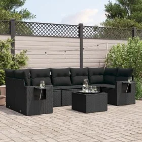 Set de sofás de jardín 8 piezas y cojines ratán sintético negro de , Conjuntos de jardín - Ref: Foro24-3219934, Precio: 565,4...