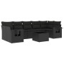 Set de sofás de jardín 8 piezas y cojines ratán sintético negro de , Conjuntos de jardín - Ref: Foro24-3219934, Precio: 531,0...