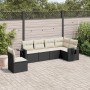 Set de sofás de jardín 6 piezas y cojines ratán sintético negro de , Conjuntos de jardín - Ref: Foro24-3220225, Precio: 354,1...