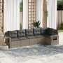 Set de muebles de jardín 6 pzas y cojines ratán sintético gris de , Conjuntos de jardín - Ref: Foro24-3220189, Precio: 380,92...