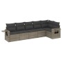 Set de muebles de jardín 6 pzas y cojines ratán sintético gris de , Conjuntos de jardín - Ref: Foro24-3220189, Precio: 380,92...
