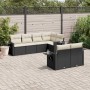 Set de comedor de jardín 7 pzas y cojines ratán sintético negro de , Conjuntos de jardín - Ref: Foro24-3220405, Precio: 462,9...