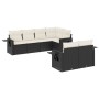 Set de comedor de jardín 7 pzas y cojines ratán sintético negro de , Conjuntos de jardín - Ref: Foro24-3220405, Precio: 462,9...
