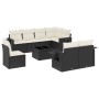 Set de sofás de jardín 8 piezas y cojines ratán sintético negro de , Conjuntos de jardín - Ref: Foro24-3220445, Precio: 538,9...