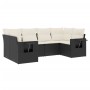 Set de sofás de jardín 6 piezas y cojines ratán sintético negro de , Conjuntos de jardín - Ref: Foro24-3220575, Precio: 373,1...