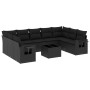 Set de sofás de jardín 10 pzas cojines ratán sintético negro de , Conjuntos de jardín - Ref: Foro24-3220604, Precio: 626,14 €...