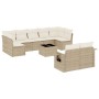Juego de sofás jardín con cojines beige 10 pzas ratán sintético de , Conjuntos de jardín - Ref: Foro24-3220627, Precio: 646,6...