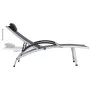 Tumbona de aluminio y textileno negro de vidaXL, Tumbonas - Ref: Foro24-47792, Precio: 180,54 €, Descuento: %