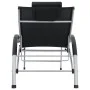 Aluminum and black textilene sun lounger by vidaXL, Loungers - Ref: Foro24-47792, Price: 180,54 €, Discount: %