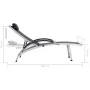 Aluminum and black textilene sun lounger by vidaXL, Loungers - Ref: Foro24-47792, Price: 180,54 €, Discount: %