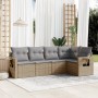 Juego de sofás jardín con cojines 5 pzas ratán sintético beige de , Conjuntos de jardín - Ref: Foro24-3220128, Precio: 343,06...