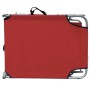 Tumbona plegable con toldo de aluminio roja de vidaXL, Tumbonas - Ref: Foro24-47771, Precio: 60,60 €, Descuento: %