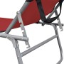 Tumbona plegable con toldo de aluminio roja de vidaXL, Tumbonas - Ref: Foro24-47771, Precio: 60,60 €, Descuento: %