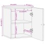 Armario de baño de pared madera maciza de mango 38x33x48 cm de , Tocadores de baño - Ref: Foro24-356911, Precio: 97,57 €, Des...