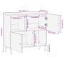 Armario auxiliar madera maciza de mango 80x33x75 cm de , Aparadores - Ref: Foro24-356918, Precio: 151,75 €, Descuento: %
