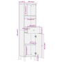 Mueble de baño madera maciza de mango 38x33x160 cm de , Tocadores de baño - Ref: Foro24-356913, Precio: 191,70 €, Descuento: %