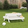 Mesa de pícnic con arenero de niños madera maciza pino blanco de , Mesas de jardín - Ref: Foro24-832593, Precio: 106,48 €, De...