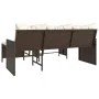 Sofá de jardín en forma de L con mesa y cojines ratán PE marrón by , Outdoor sofas - Ref: Foro24-365573, Price: 225,88 €, Dis...
