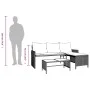 Sofá de jardín en forma de L con mesa y cojines ratán PE marrón by , Outdoor sofas - Ref: Foro24-365573, Price: 225,88 €, Dis...