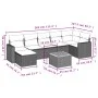 Set de sofás de jardín 8 piezas y cojines ratán sintético negro by , Modular outdoor sofas - Ref: Foro24-3224229, Price: 450,...