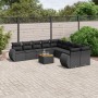 Set de sofás de jardín 11 pzas y cojines ratán sintético negro de , Conjuntos de jardín - Ref: Foro24-3257525, Precio: 729,81...