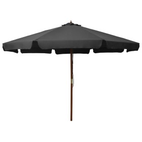 Sombrilla de jardín con palo de madera gris antracita 330 cm de vidaXL, Sombrillas - Ref: Foro24-47214, Precio: 108,86 €, Des...