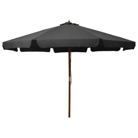 Sombrilla de jardín con palo de madera gris antracita 330 cm de vidaXL, Sombrillas - Ref: Foro24-47214, Precio: 108,86 €, Des...