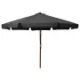 Sombrilla de jardín con palo de madera gris antracita 330 cm de vidaXL, Sombrillas - Ref: Foro24-47214, Precio: 106,26 €, Des...