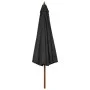 Sombrilla de jardín con palo de madera gris antracita 330 cm de vidaXL, Sombrillas - Ref: Foro24-47214, Precio: 106,26 €, Des...