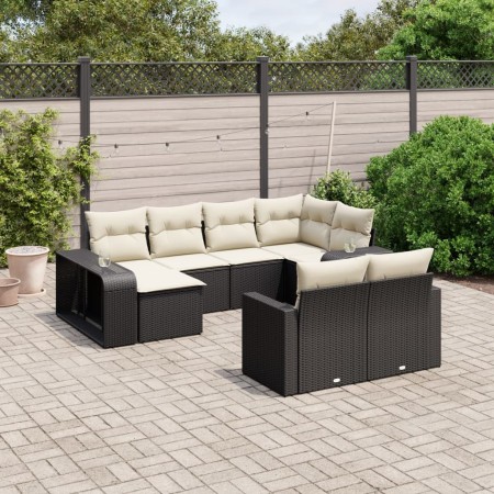 Set de sofás de jardín 10 pzas cojines ratán sintético negro de , Conjuntos de jardín - Ref: Foro24-3228896, Precio: 491,88 €...