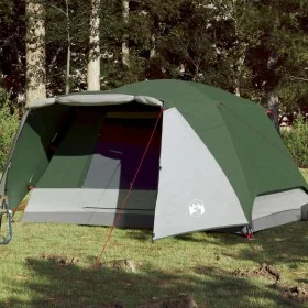 Tienda campaña familiar con porche 6 personas impermeable verde de , Tiendas de campaña - Ref: Foro24-94418, Precio: 143,11 €...
