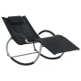Tumbona con almohada textileno negro de vidaXL, Tumbonas - Ref: Foro24-47788, Precio: 115,00 €, Descuento: %