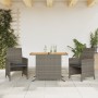 Sillas y mesita de jardín con cojines 3 piezas ratán PE gris de , Conjuntos de jardín - Ref: Foro24-365125, Precio: 196,61 €,...