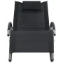 Tumbona con almohada textileno negro de vidaXL, Tumbonas - Ref: Foro24-47788, Precio: 115,00 €, Descuento: %