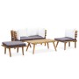 Juego de muebles de jardín 5 pzas madera maciza de acacia de vidaXL, Conjuntos de jardín - Ref: Foro24-46678, Precio: 368,05 ...