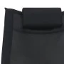Tumbona con almohada textileno negro de vidaXL, Tumbonas - Ref: Foro24-47788, Precio: 115,00 €, Descuento: %