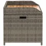 Banco con almacenaje madera acacia ratán PE gris 100x50x52 cm de , Bancos de jardín - Ref: Foro24-365950, Precio: 140,80 €, D...