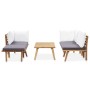 Juego de muebles de jardín 5 pzas madera maciza de acacia de vidaXL, Conjuntos de jardín - Ref: Foro24-46678, Precio: 368,05 ...