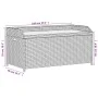 Banco con almacenaje madera acacia ratán PE gris 100x50x52 cm de , Bancos de jardín - Ref: Foro24-365950, Precio: 140,80 €, D...