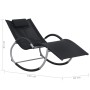 Tumbona con almohada textileno negro de vidaXL, Tumbonas - Ref: Foro24-47788, Precio: 112,55 €, Descuento: %