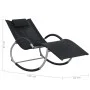 Tumbona con almohada textileno negro de vidaXL, Tumbonas - Ref: Foro24-47788, Precio: 115,00 €, Descuento: %