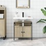 Armario lavabo baño madera ingeniería roble Sonoma 60x30x60 cm de , Tocadores de baño - Ref: Foro24-842437, Precio: 58,71 €, ...